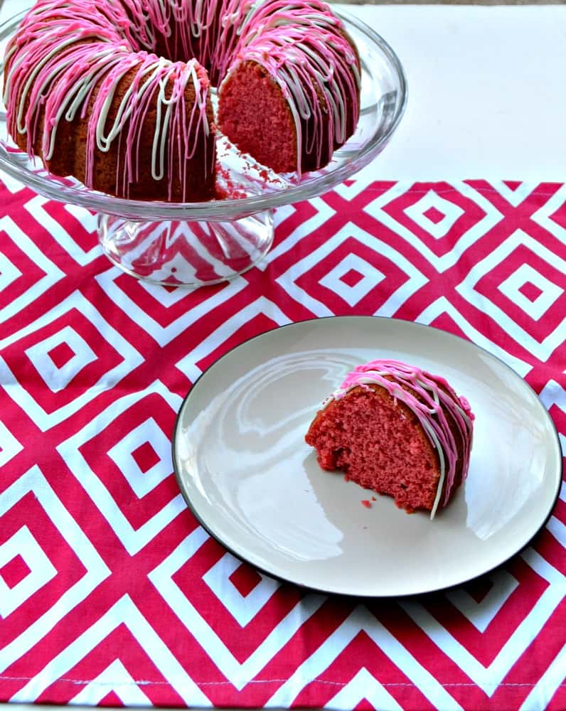 Valentine's Day is coming and this easy to make Cherry Vanilla Bundt Cake is perfect to give to your sweetheart!