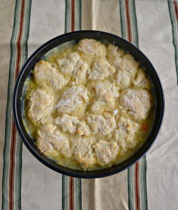 Enjoy a Healthier Chicken Pot Pie with Homemade Biscuits this winter!