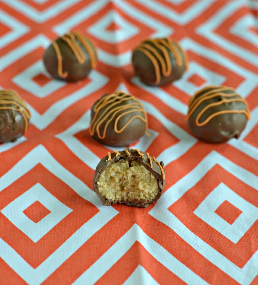 Peanut Butter Truffles covered in milk chocolate are a tasty treat