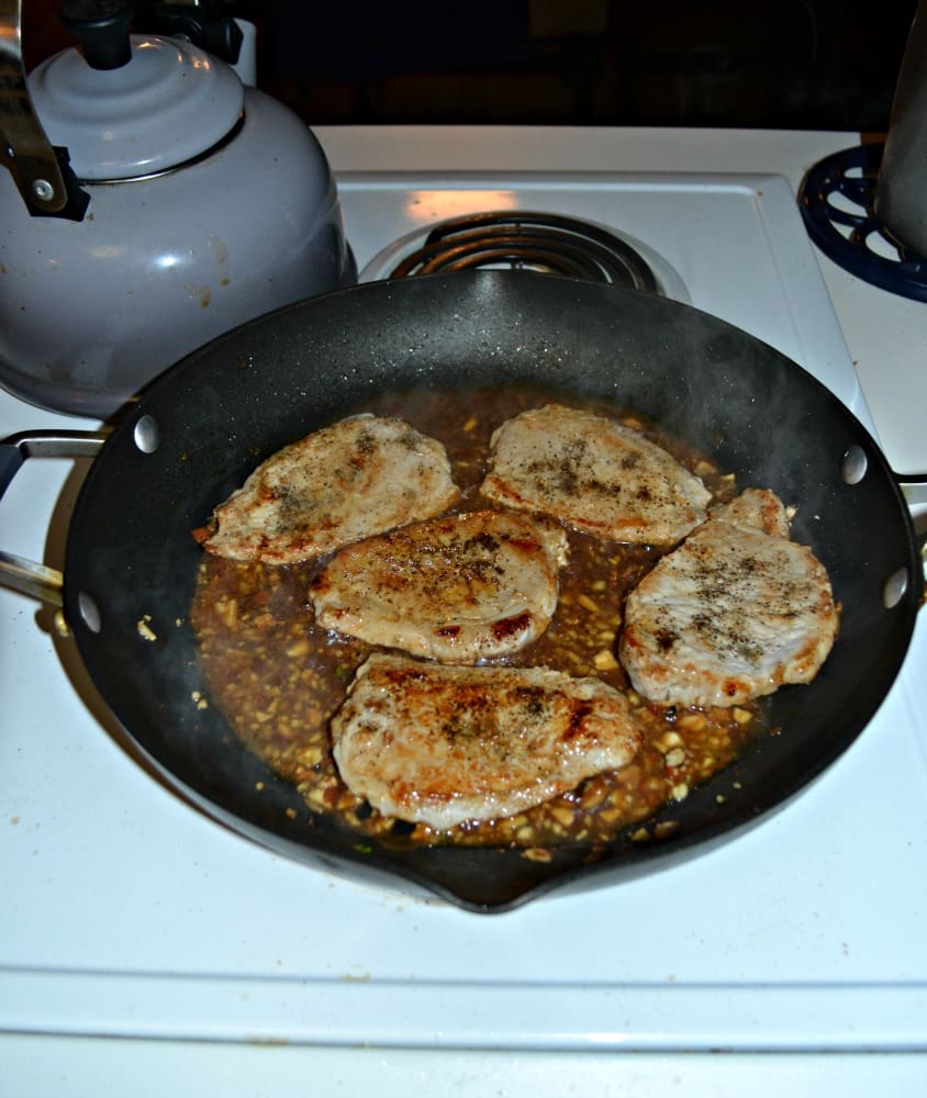 Pork Chops with Almond and Paprika Vinaigrette
