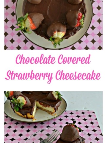 This Chocolate Covered Strawberry Cheesecake takes just 20 minutes to put together!