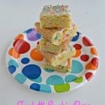 Funfetti Cookie Bars with a delicious glaze and sprinkles on top