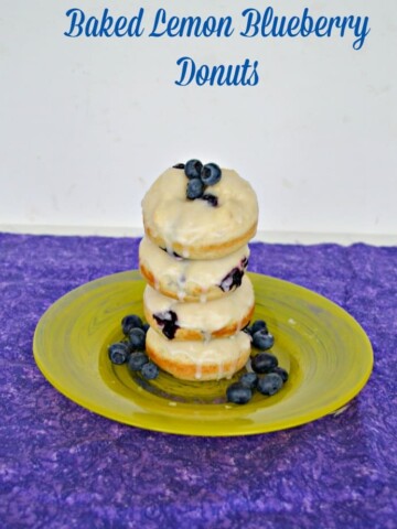 You'll want the whole stack of these fresh Lemon Blueberry Baked Donuts