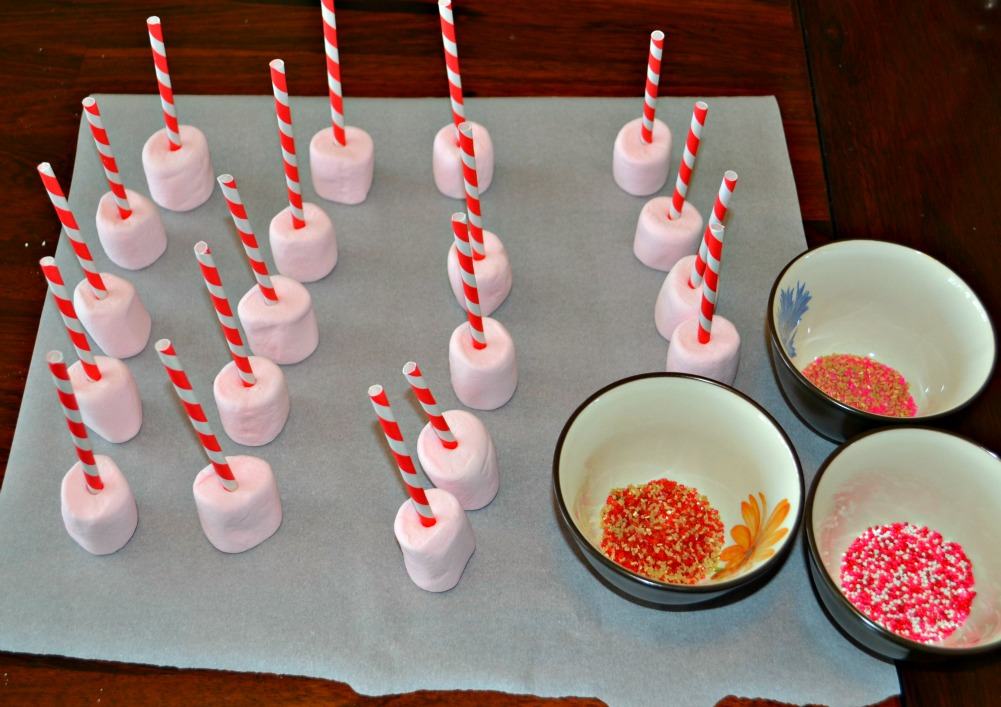 Make these fun Chocolate Dipped Marshmallows with sprinkles!