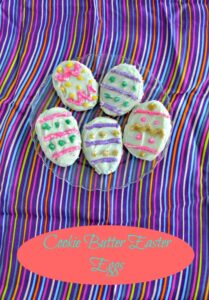 Delicious Cookie Butter Easter Eggs dipper in white chocolate