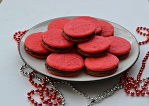 Everyone will love these red Sandwich Cookie filled with Chocolate