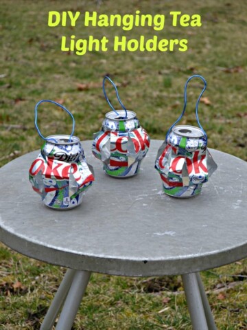 Make a set of DIY Hanging Tea Light Holders in as little as 20 minutes using Diet Coke "It's Mine" cans