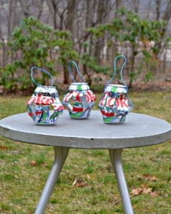 Love upcycling and these DIY Hanging Tea Light Holders are made with Diet Coke cans!
