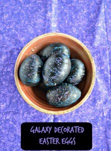 Turn your eggs into fabulous Galaxy Easter Eggs with just a little paint!