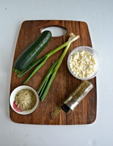 Everything you need to make Greek Zucchini Fritters