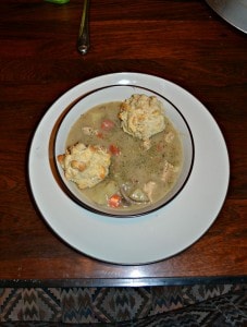 Turkey and Vegetable Stew with Biscuits