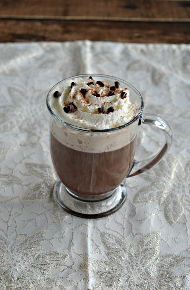 Enjoy a rich Italian Coffee with dark chocolate, espresso, and fluffy whipped cream.
