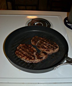 Grilled Peppercorn Crusted Filet Mignon with beautiful diamond grill marks