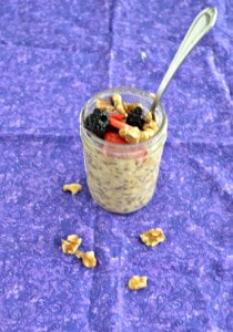 Overnight Oats with nuts and berries is a delicious breakfast that's easy to customize.