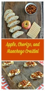 These Apple, Chorizo, and Manchego Crostini are an awesome appetizer!