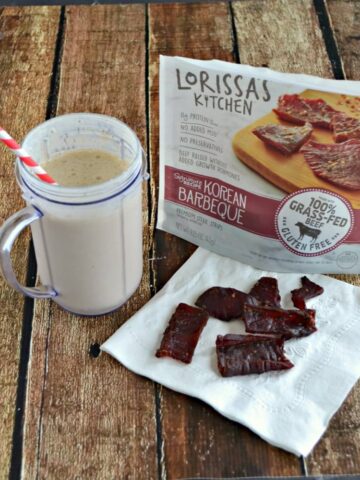 A Vanilla Latte Smoothie and Lorissa's Kitchen is the perfect healthy snack.