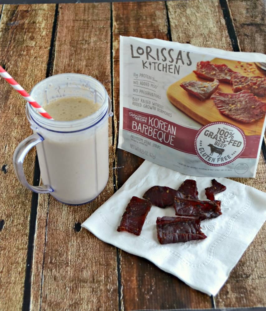 A Vanilla Latte Smoothie and Lorissa's Kitchen is the perfect healthy snack.