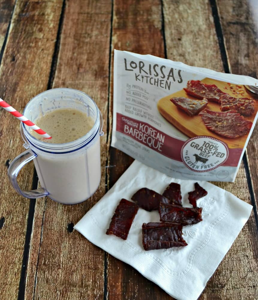 Grab a refreshing Vanilla Latte Smoothie and Lorissa's Kitchen for a quick and easy snack!
