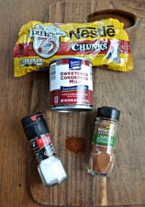 Everything you need to make Mexican Hot Chocolate Fudge!