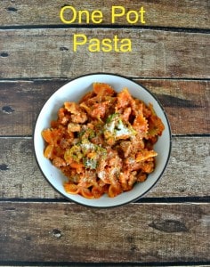 Try this quick and easy One Pot Pasta with Sausage, Mushrooms, and Broccoli