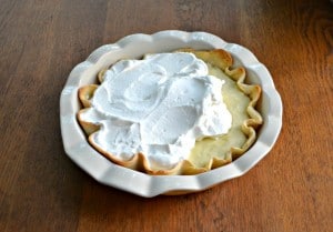Pour fresh whipped cream over top of your Coconut Cream Pie
