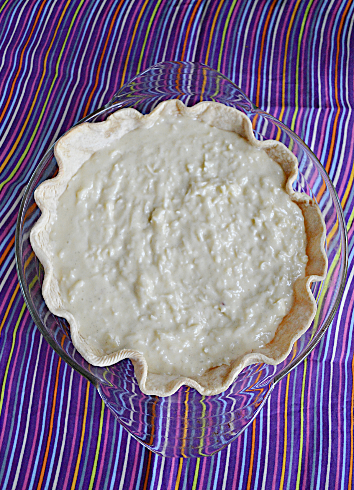 A baked pie crust.