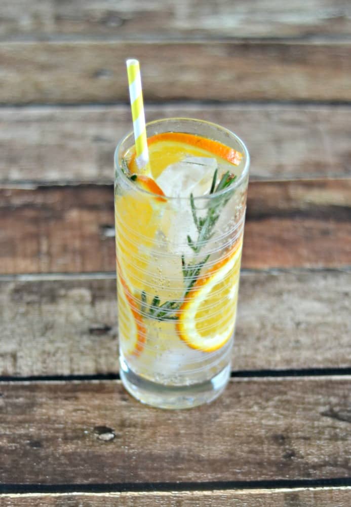 Cool off and give your taste buds some bubbles with this Citrus Rosemary Spice Infused water using DASANI® Sparkling lime water