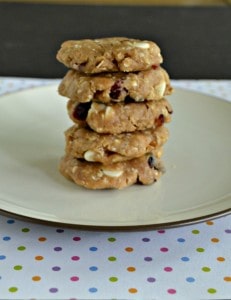 You'll want to eat the entire stack of these tasty No Bake White Chocolate Cranberry Cookies