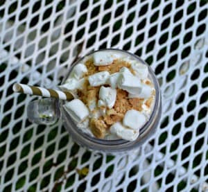 Grab a straw and enjoy this S'mores Iced Coffee