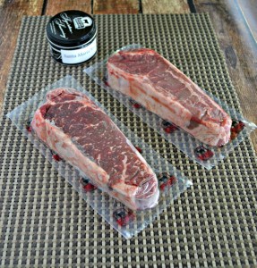 A great dinner starts with a great steak like these Certified Angus Beef Brand Strip Steaks and a homemade Santa Maria Rub