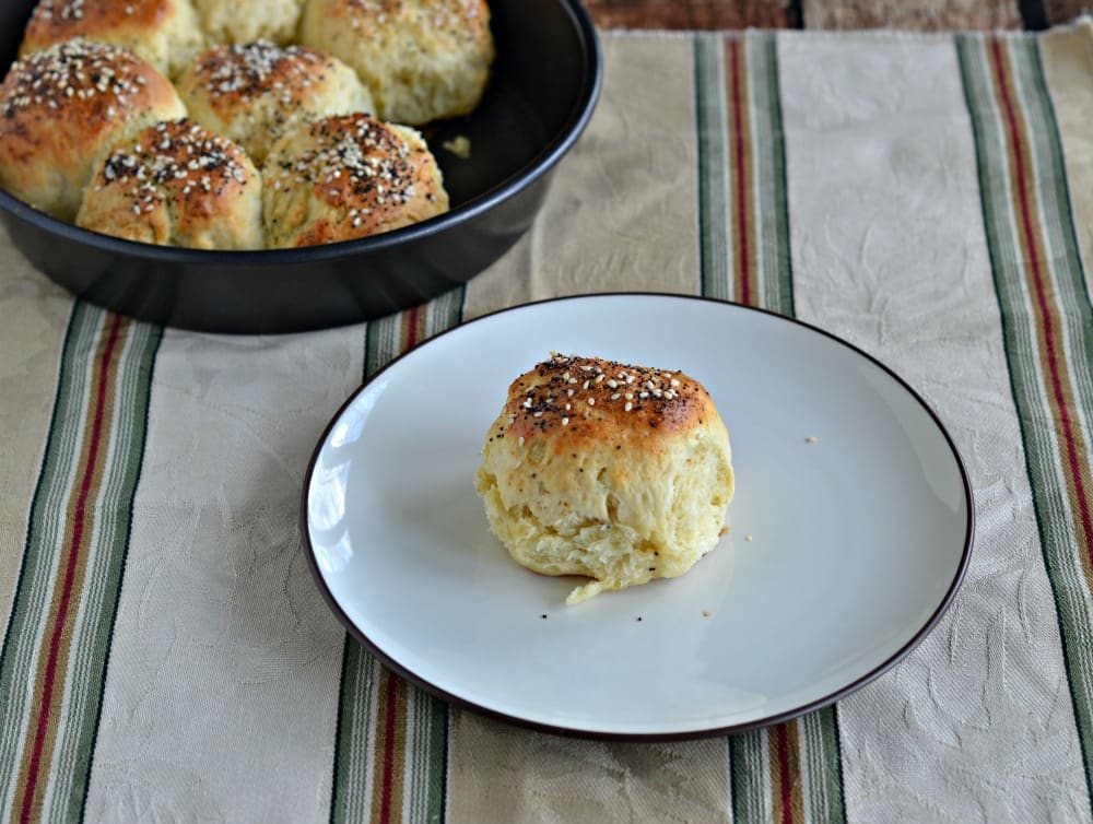 These fluffy Everything Bagel Rolls are great for a snack or with dinner