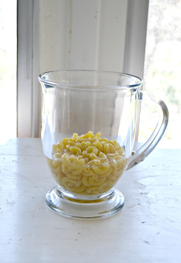 It's easy to make your own microwaveable Macaroni and Cheese!