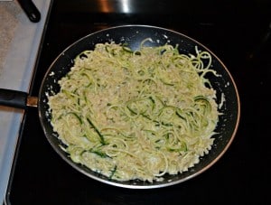 This delicious pasta and zoodles in Lemon Cream Sauce is the perfect pairing for Crispy Parmesan Chicken