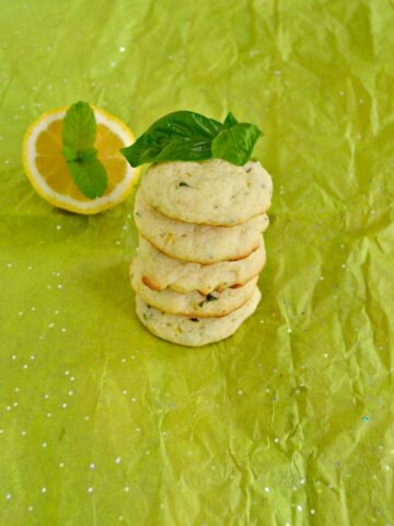 Lemon Basil Cookies with Mint