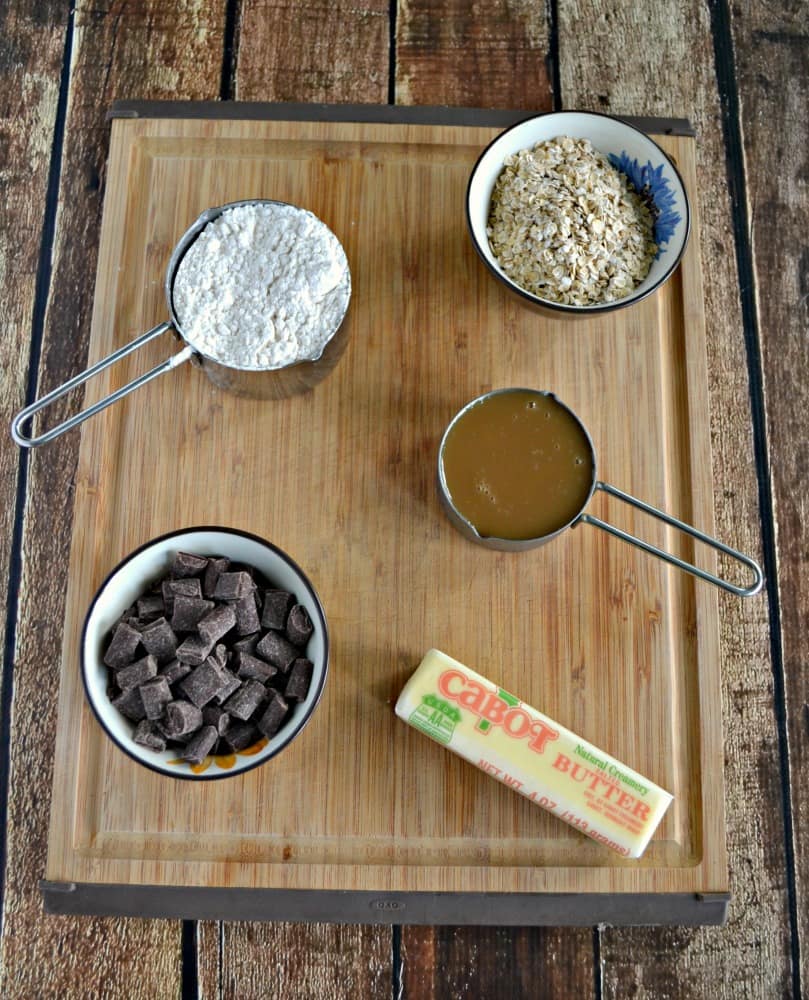Everything you need to make Salted Caramel and Chocolate Bars!