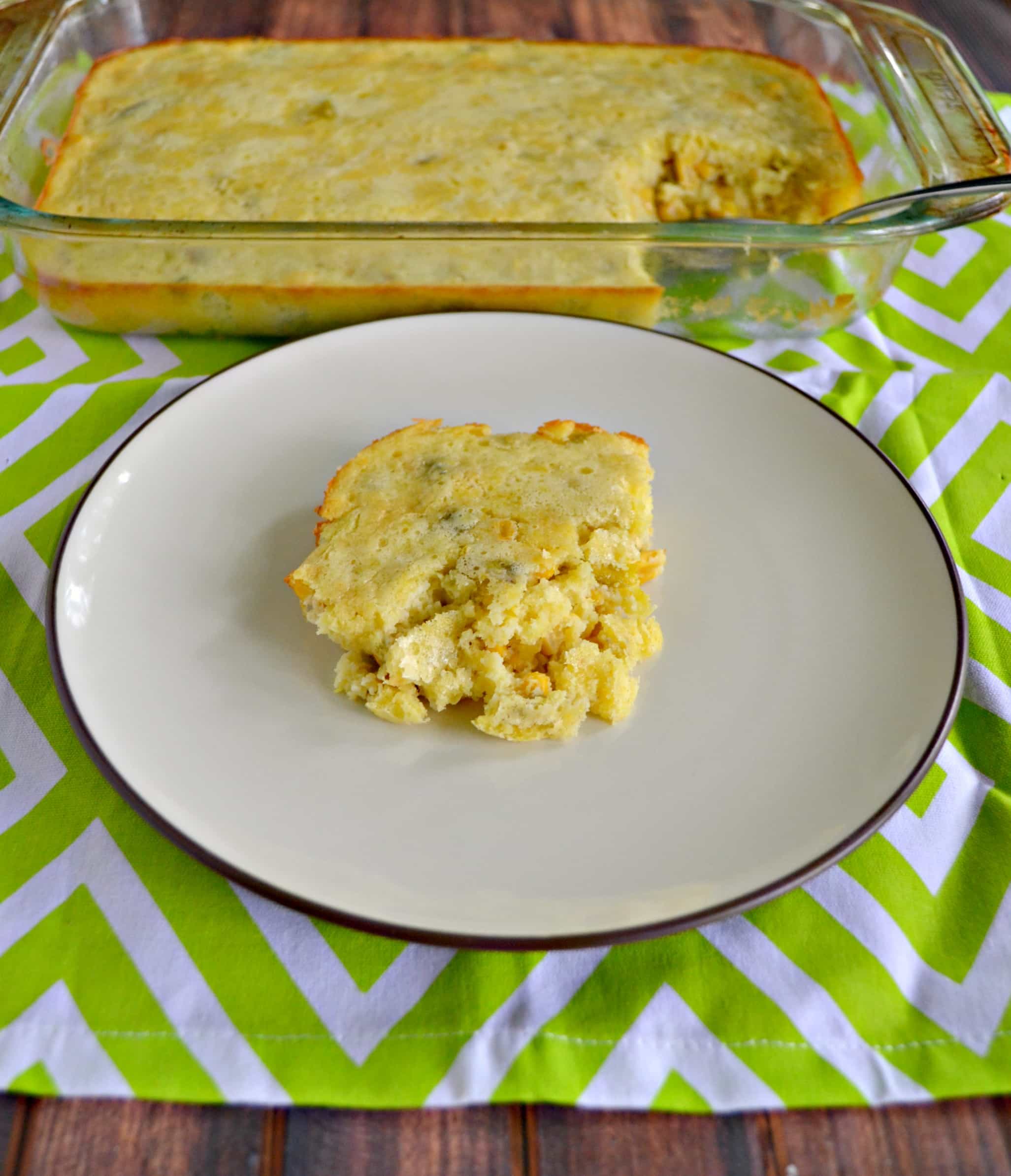 Corn Pudding with Jalapenos and Chiles