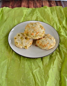 Love these fluffy and spicy Green Chile and Cheddar Biscuits