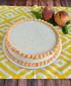 Make a delicious Brown Butter and Peach Chardonnay Ice Cream Cake in just minutes!