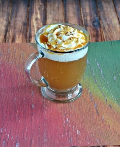 Top your Caramel Apple Cider off with whipped cream and caramel sauce!