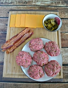 Everything you need to make Jalapeno Popper Burgers!