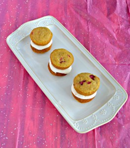 I love the flavors in these Pumpkin Whoopie Pies with Dulche de Leche Filling