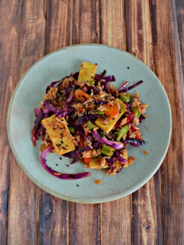 Make it a meatless meal with this Spicy Tofu and Vegetables with Rice dish.