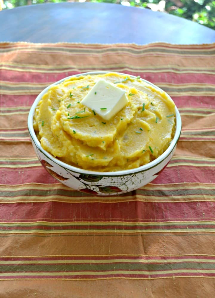Give your potatoes a fun fall twist with these Butternut Squash Mashed Potates!