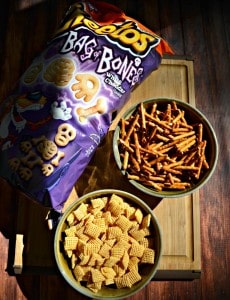 Everything you need to make a tasty Halloween Snack Mix!