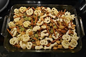 Toss up a bowl of this easy Halloween snack mix!