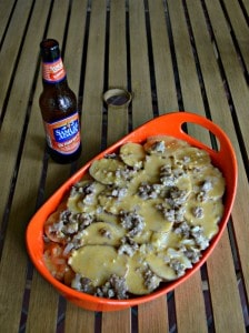 Celebrate Oktoberfest with these amazing Oktoberfest Potatoes with brats, cheese, and beer!