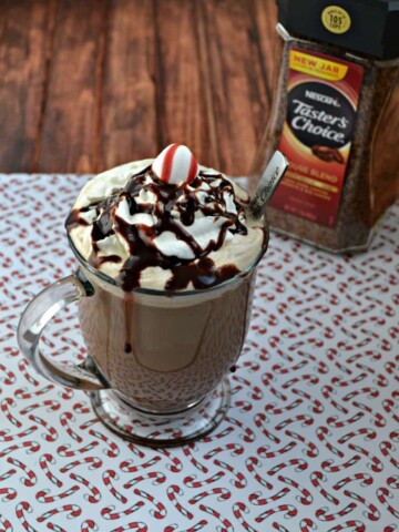 Grab a glass and make this Peppermint Mocha Latte in minutes!