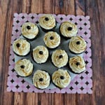 Bite into these amazing Salted Caramel Mocha Cupcakes topped with a caramel drizzle and a chocolate covered espresso bean