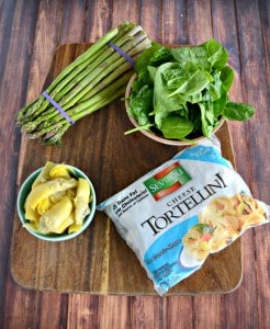 Everything you need to make Spinach Artichoke Tortellini with Creamy Lemon Sauce