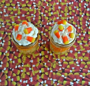 Candy Corn Fruit Parfaits are a healthier Halloween snack!